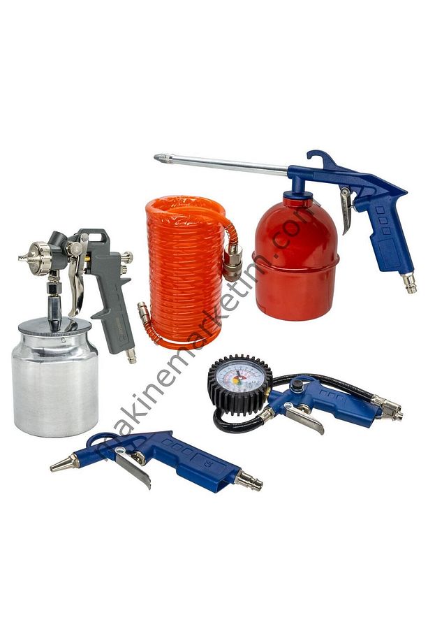 50LT  Kompresör Yüksek Kalite 5 Parça Havalı Set - 2