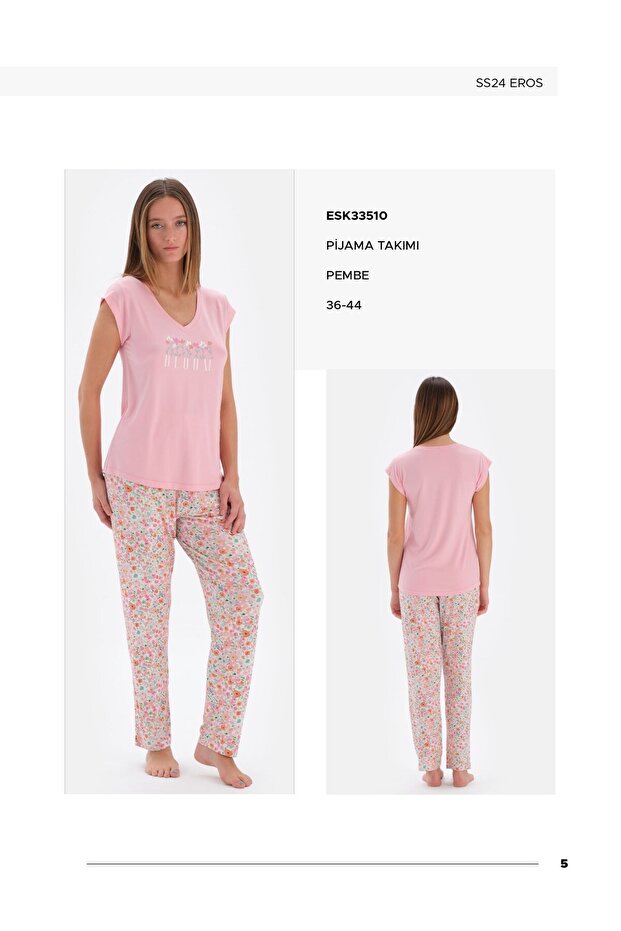 Women's Pink Pajama Set 33510