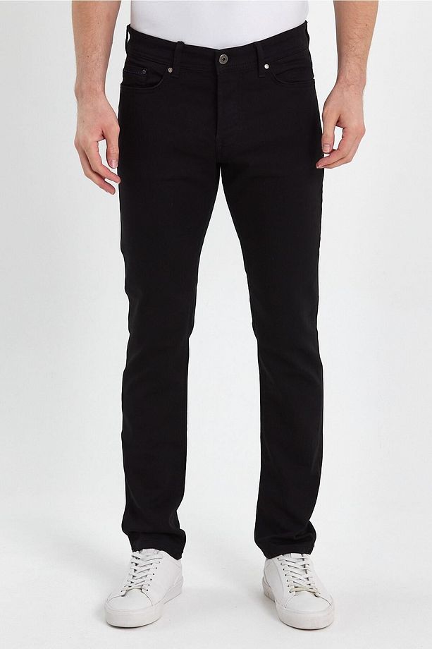 Integral Slim Fit Kot Pantolon Yüksek Kalite Boyfsiyah - 4