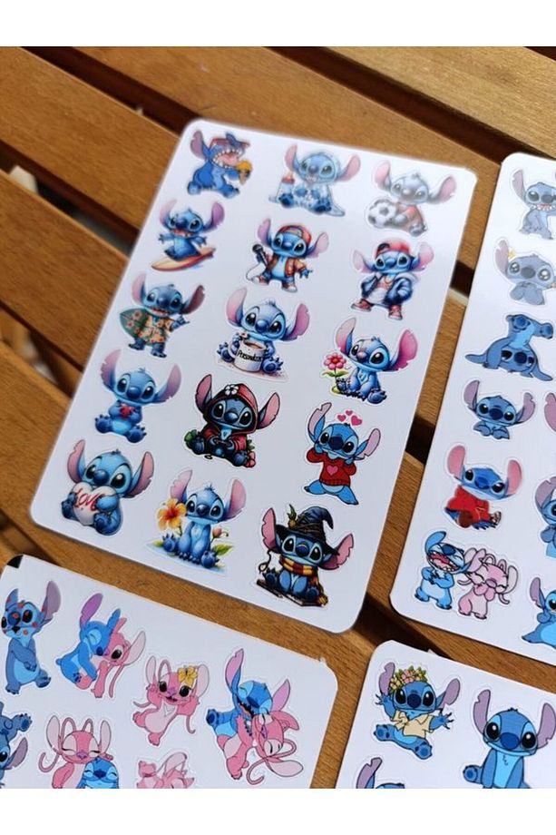 Stich Sticker Etiket Seti 4 sayfa a6 Boy - 2
