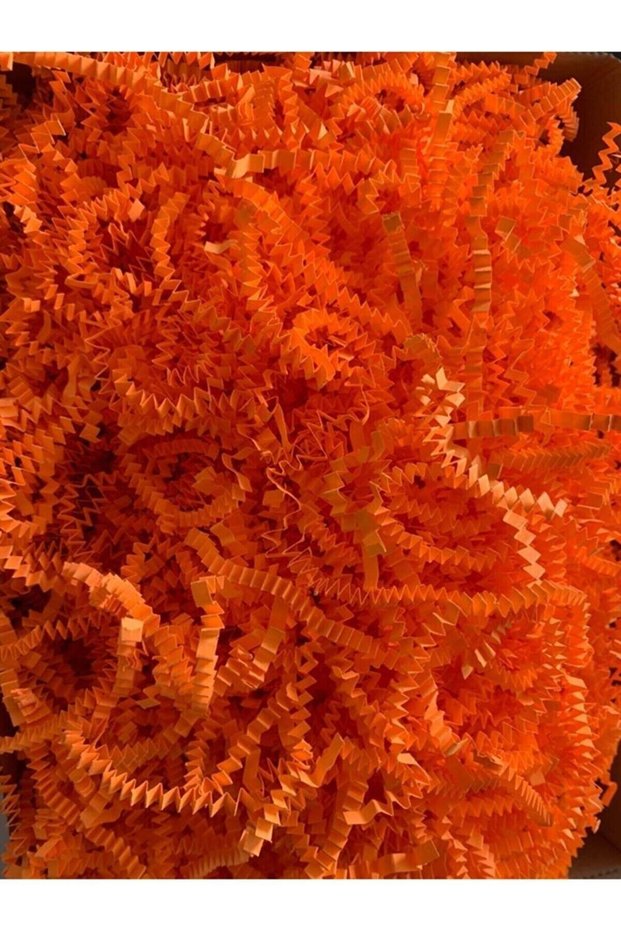 Kırpık Z Zigzag Pelur Kırpıntı Paper 1000 Grams Orange Color Decorative Filling Material Orange Paper