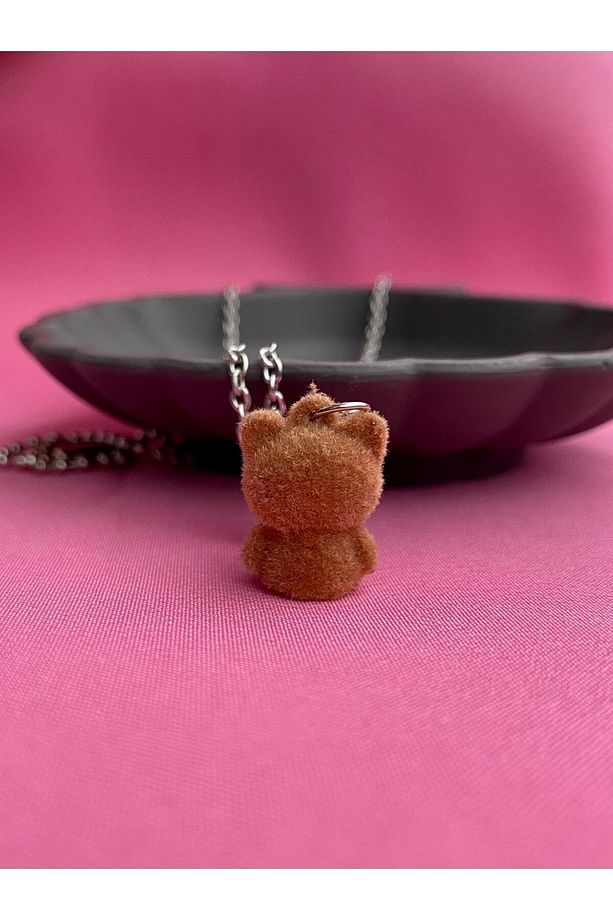 Mini Kadife Dokulu Kolye - 4