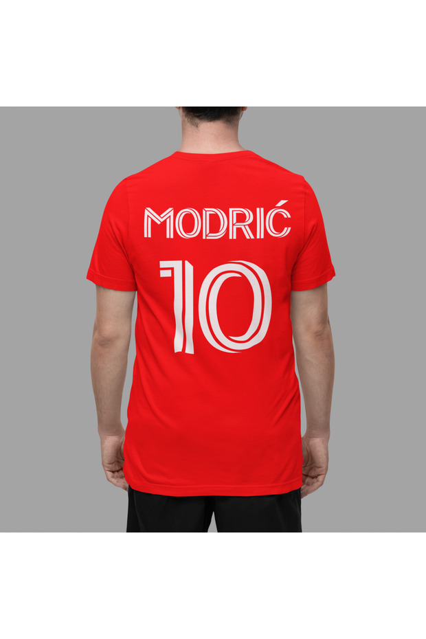 Luka Modric 10 numara real madrid efsanesi forma baskılı unisex tişört t-shirt - 2