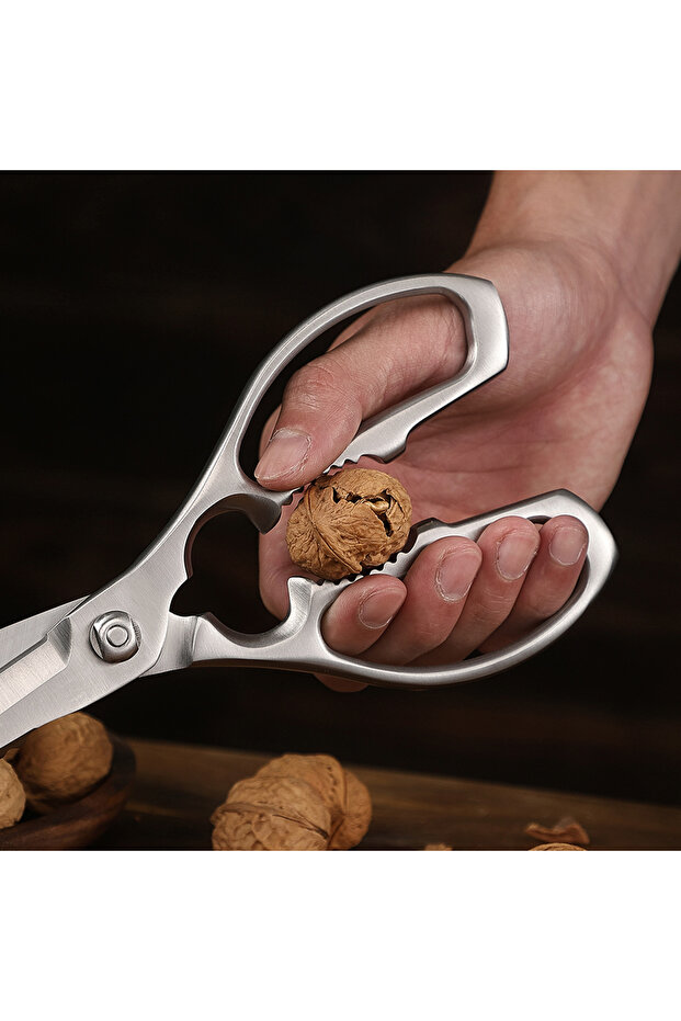 Kitchen Scissors Walnut Shears Chicken Bone Scrape Fish Scales Multifunctional kitchen Sci... - 3