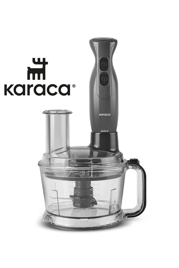 Mutfak Robotu Blender Seti Karaca Multimax Pro Çok Amaçlı Doğrayıcı Çırpıcı El Blender Set Gray - 5