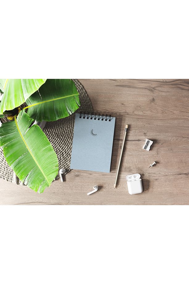 10 x 14 Cm Karton Kapak Spiralli Çizgisiz Defter Notebook 40 Yaprak 80 Sayfa - 2