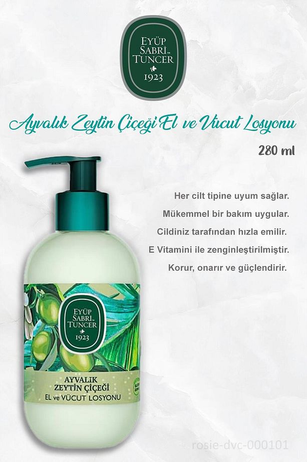 Ayvalık Zeytin Çiçeği Vücut Losyonu 280 ml ve 60'lı ROSIE Pamuk - 2