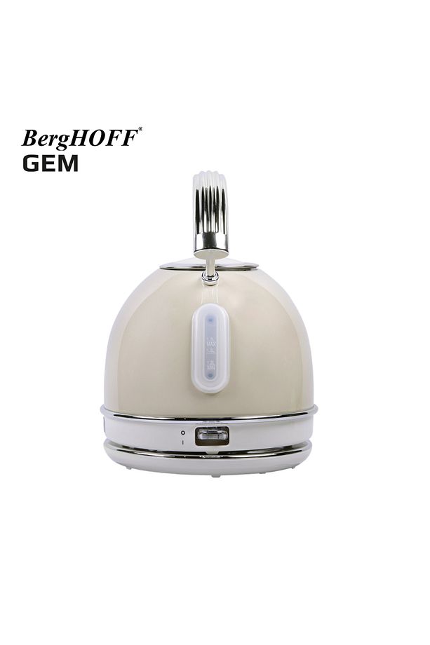 GEM RETRO 15 Bardak Filtre Kahve Makinesi ve RETRO Krem Rengi Yuvarlak Su Isıtıcısı Kettle Seti - 5