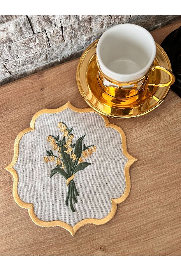 Tulip Patterned Glazing Cocktail Napkin
