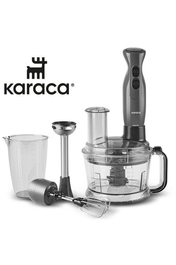 Mutfak Robotu Blender Seti Karaca Multimax Pro Çok Amaçlı Doğrayıcı Çırpıcı El Blender Set Gray - 4