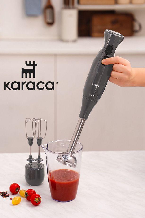 Mutfak Robotu Blender Seti Karaca Multimax Pro Çok Amaçlı Doğrayıcı Çırpıcı El Blender Set Gray - 3