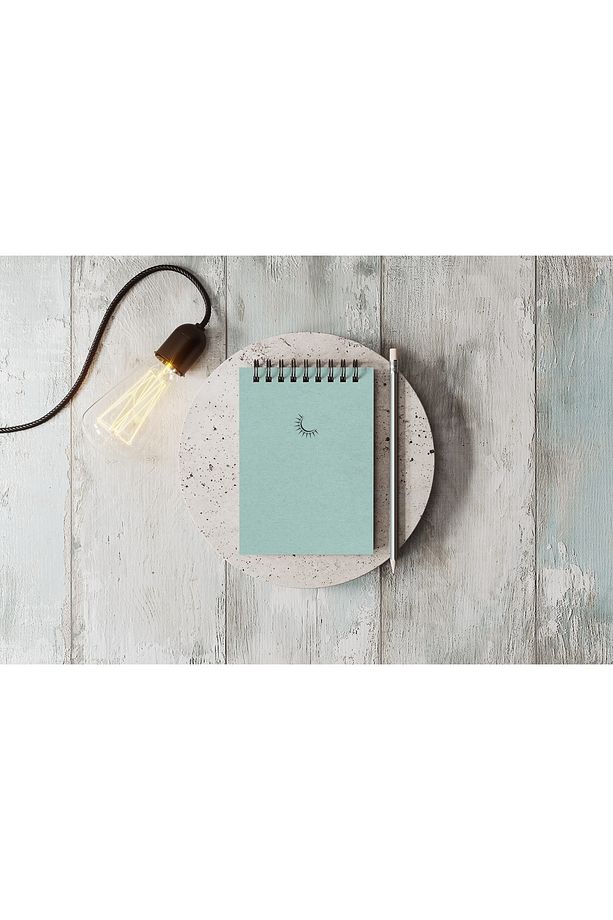 10 x 14 Cm Karton Kapak Spiralli Çizgisiz Defter Notebook 40 Yaprak 80 Sayfa - 1