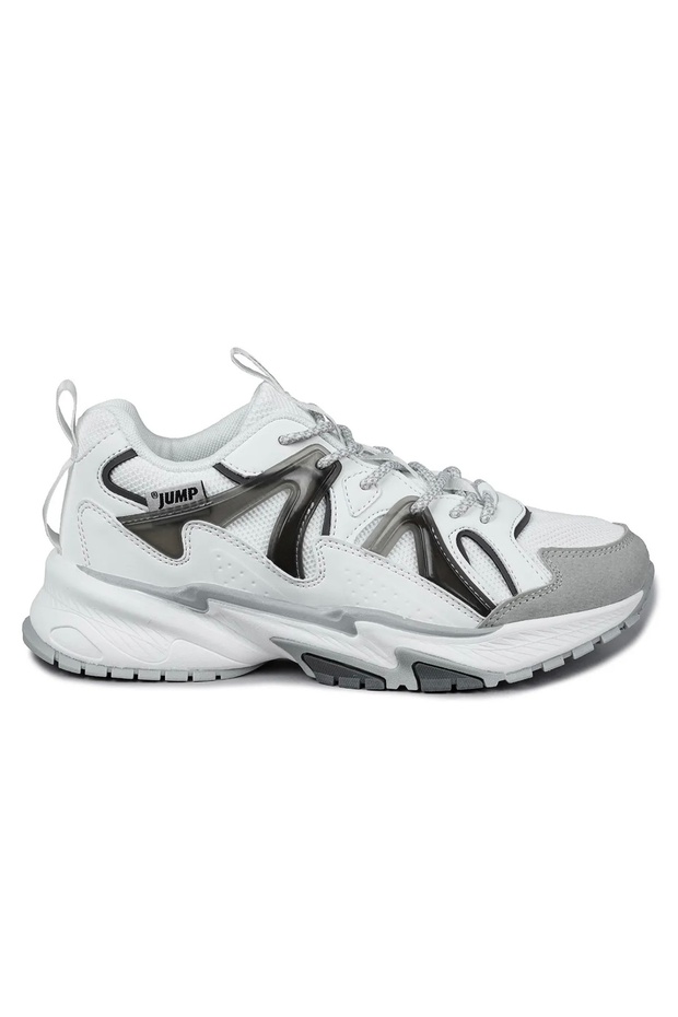 29942 White Gray Anatomical Walking Sneakers - Breathable, Orthopedic Memory Foam
