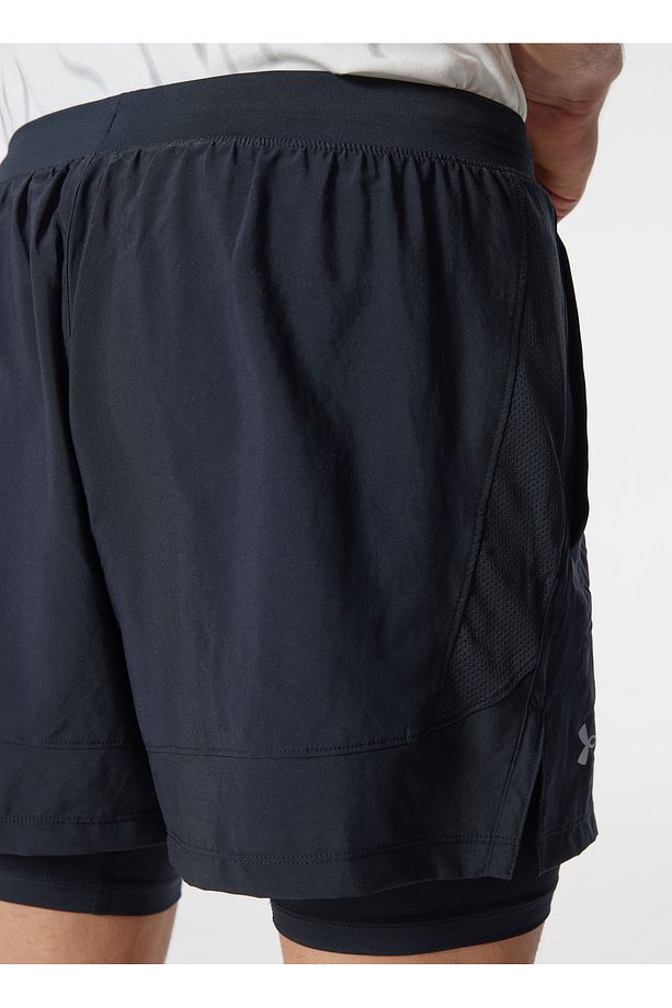 1382640-001 UA LAUNCH 5'' 2-IN-1 SH Siyah Erkek Slim Fit Şort - 5