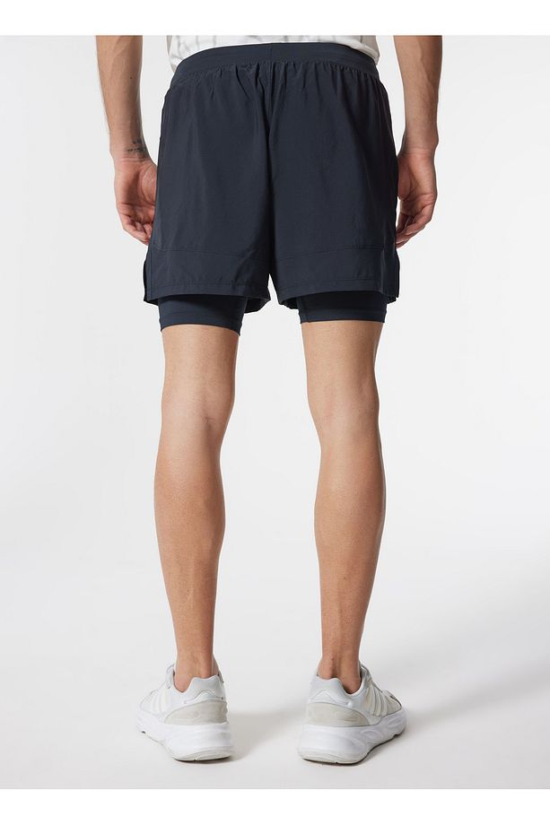 1382640-001 UA LAUNCH 5'' 2-IN-1 SH Siyah Erkek Slim Fit Şort - 4