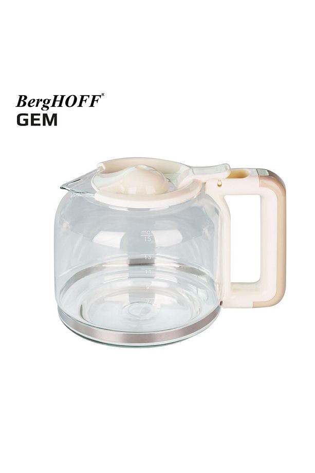 GEM RETRO 15 Bardak Filtre Kahve Makinesi ve RETRO Krem Rengi Yuvarlak Su Isıtıcısı Kettle Seti - 3