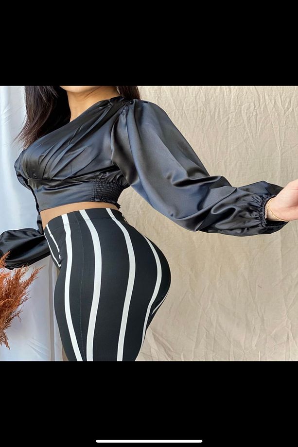 Kadın Yüksel bel fit kalıp İspanyol Paça Tayt Pantolon - 3