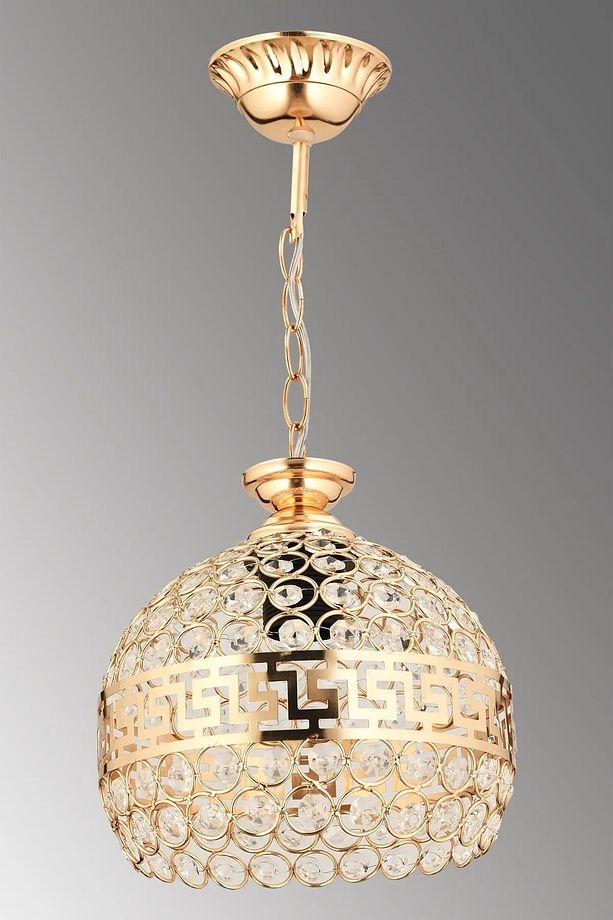 Ada Avize Octagon Tekli Gold Avize (ÇAP 25 cm) - 1