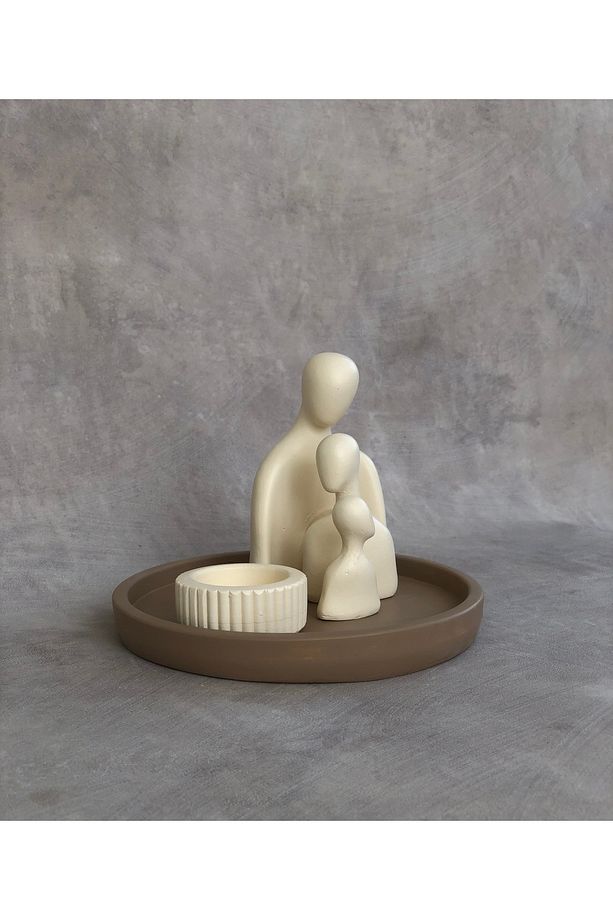 5’Li Aile Mocha Bej Dekoratif Set - 2
