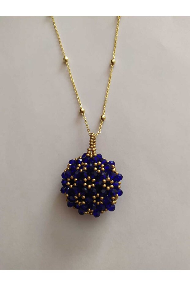 Large Cevşen Necklace - with Chain - Necklace Lanyard Gift / Handmade Crystal Beads Knitted /