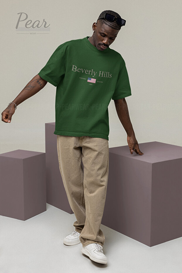 Beverly Hills Printed Unisex T-Shirt Oversize T-shirt
