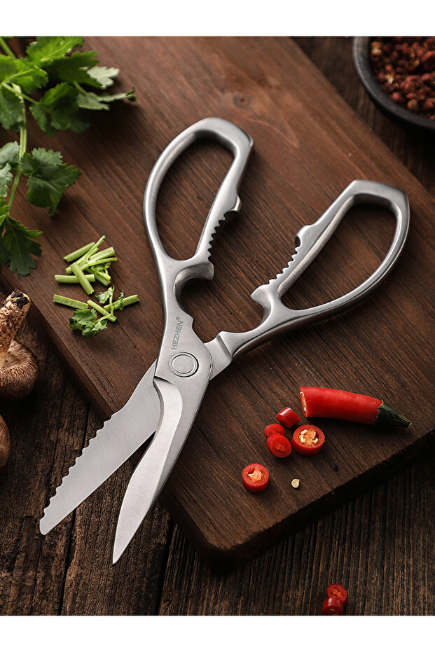 Kitchen Scissors Walnut Shears Chicken Bone Scrape Fish Scales Multifunctional kitchen Sci... - 8