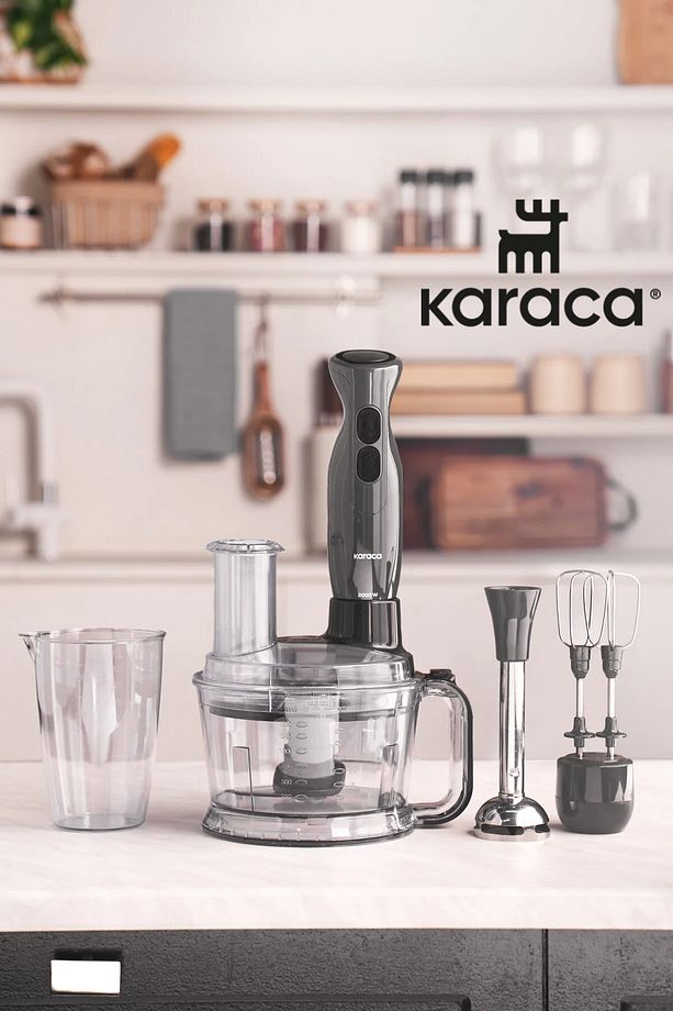 Mutfak Robotu Blender Seti Karaca Multimax Pro Çok Amaçlı Doğrayıcı Çırpıcı El Blender Set Gray - 1
