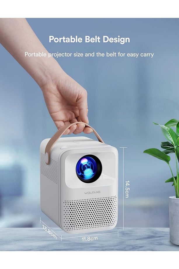 Mini Projektör  4K Destekli Taşınabilir Projektör 5G WiFi, BT 5.2, 12.000 LM 200" Ekranlı - 3