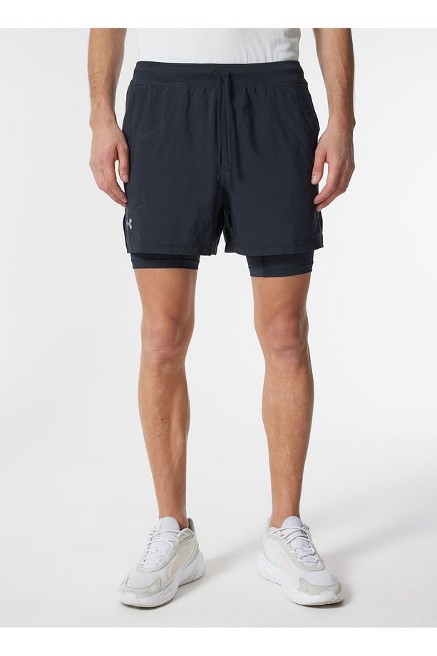 1382640-001 UA LAUNCH 5'' 2-IN-1 SH Siyah Erkek Slim Fit Şort - 2