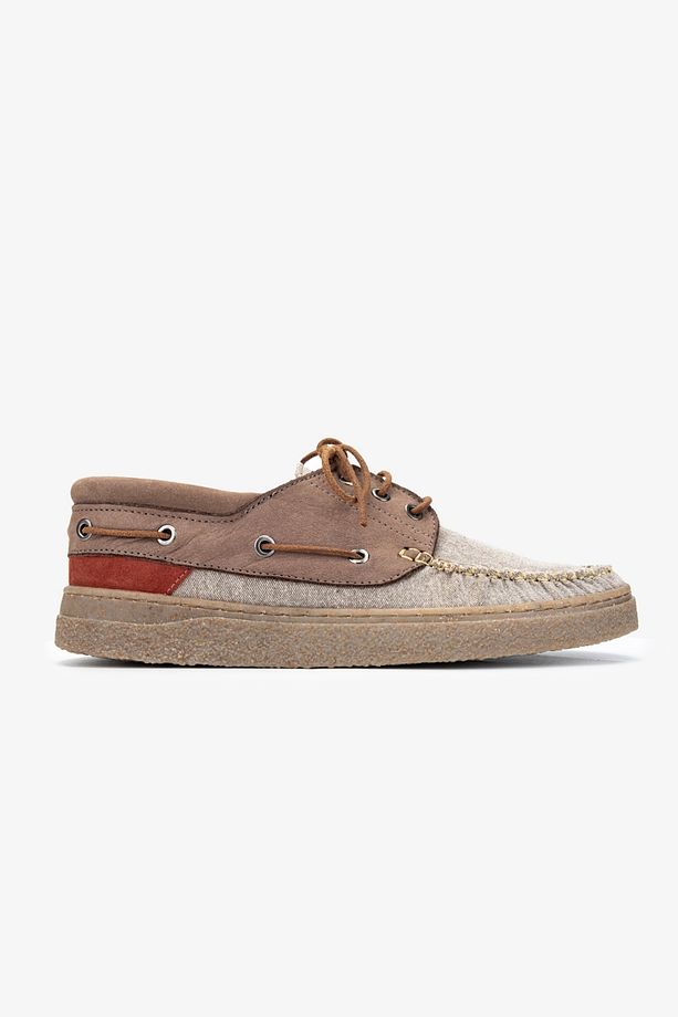 Aegis Erkek Lodo / Vison Deri & Tekstil Casual Ayakkabı - 1