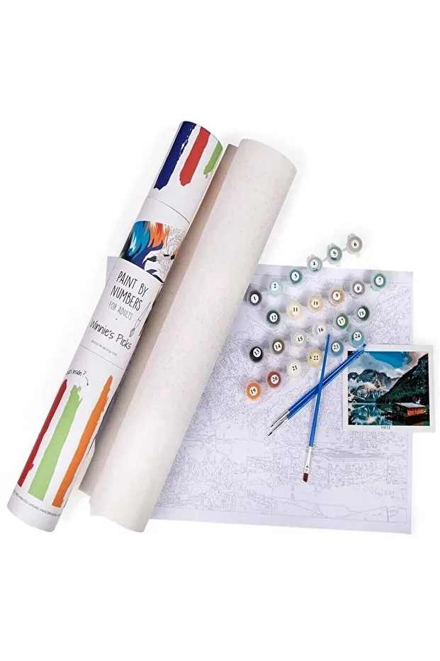 Kanvas Renklerin Dansı Sayılarla Boyama Seti Rulo 50 X 65 Cm - 2