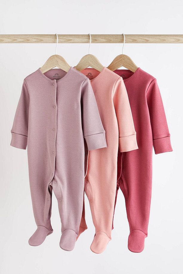 %100 Organik Pamuk  Pembe 3’lü Uyku Tulumu Set ALY01124 - 1