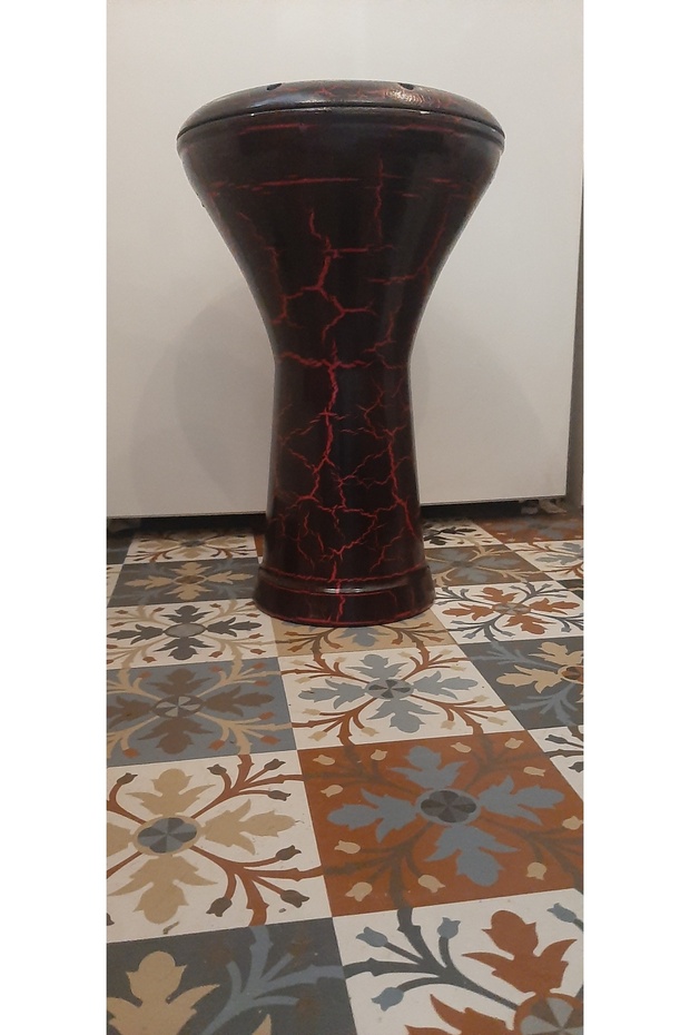 OTANTİK POWER OF RHYTHM FROM PAST TO FUTURE MASTERWORK Siyah Kırmızı Çatlak Model Handdrum - 5
