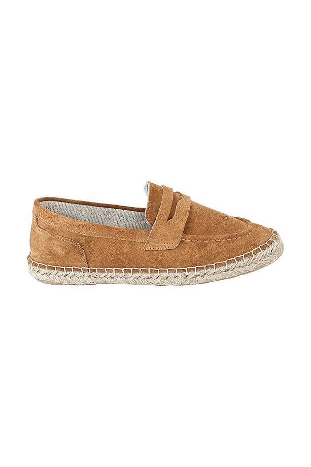 Hakiki Deri Taba Unisex El Yapımı Espadril - 2
