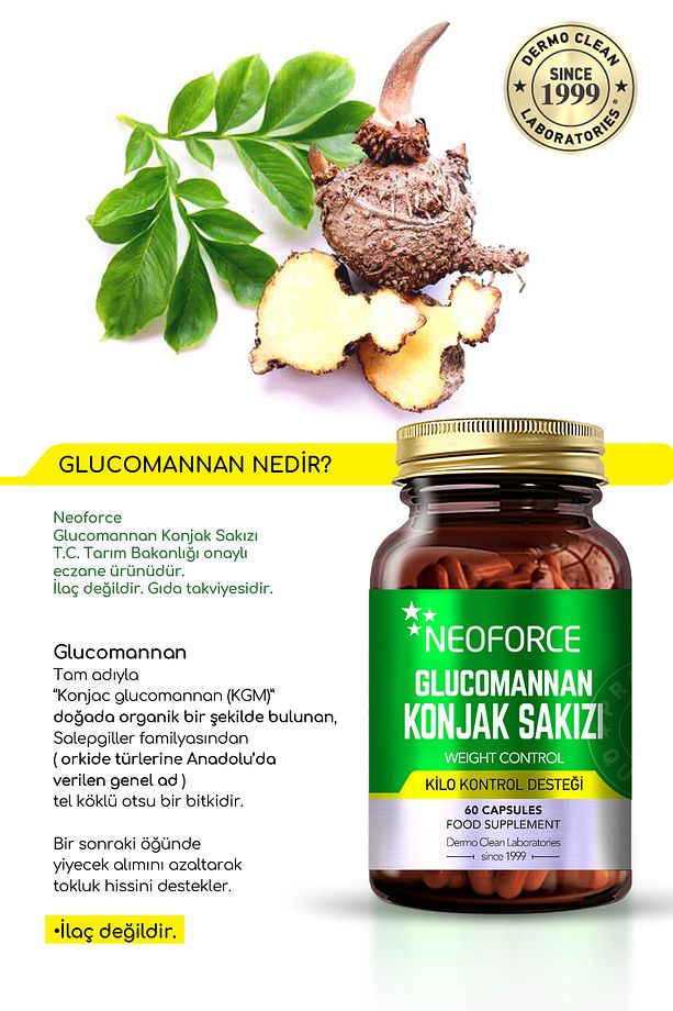 GLUCOMANNAN KONJAK SAKIZI + NEOCURE ANTİ SELÜLİT TERMAL KREM 200 ML - 4