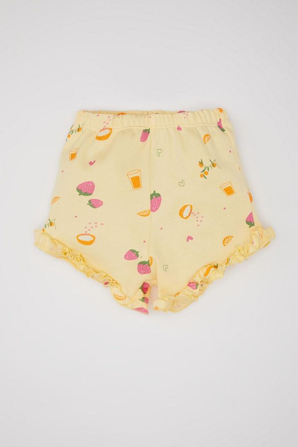 Kız Bebek Baskılı Kısa Kollu Şortlu Pijama Takımı C3484A524HS - 2