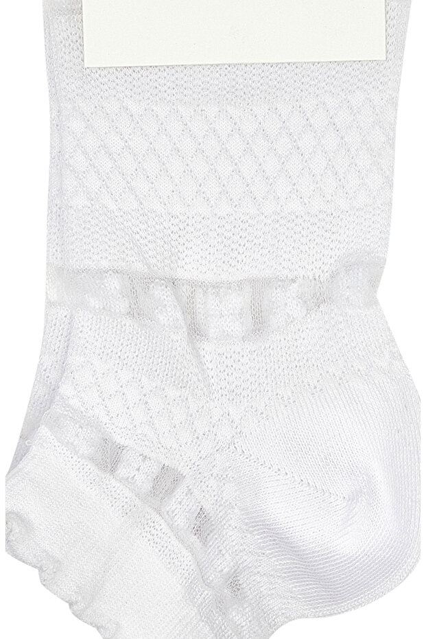 Beyaz Kadın Bambu Çorap - 2