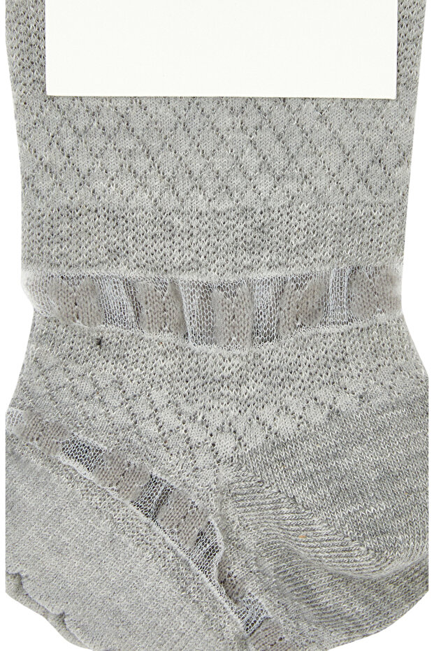 Gri Kadın Bambu Çorap - 2