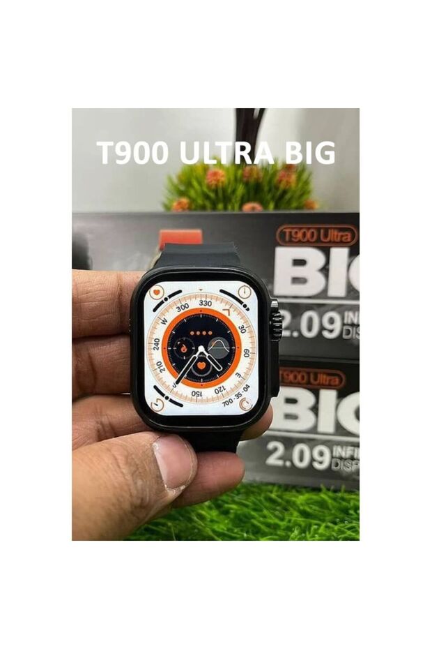 Akıllı Saat T900 Ultra Big 2.09 Infinite Display Suya Dayanıklı Wireless Şarj - 6