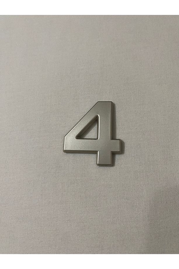 4 (DÖRT) NUMARA Yapışkanlı Daire Bina Villa Kapı Numarası SARI GOLD 4 CMx5CM NO:4 PLASTİK - 1