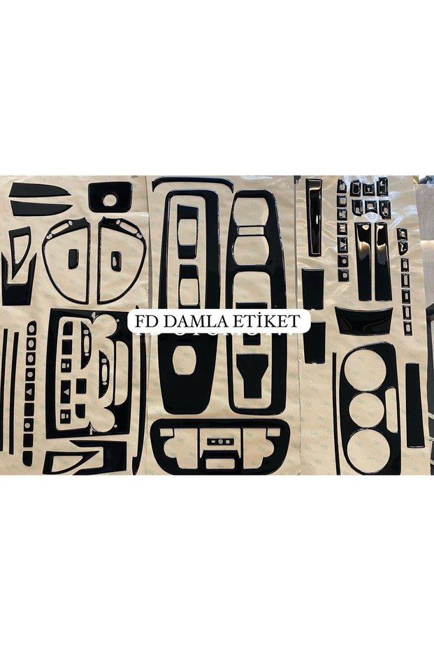 Fiat Doblo D4 Full Set Mahogany Veneer Set Piano Black Color Special Design