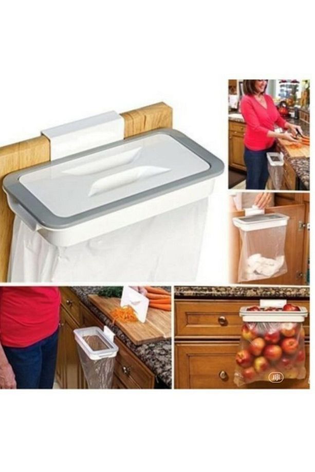 Kapaklı Çöp Poşeti Tutucu Aparat Lavabo Çöp Poşeti Tutucu - 4