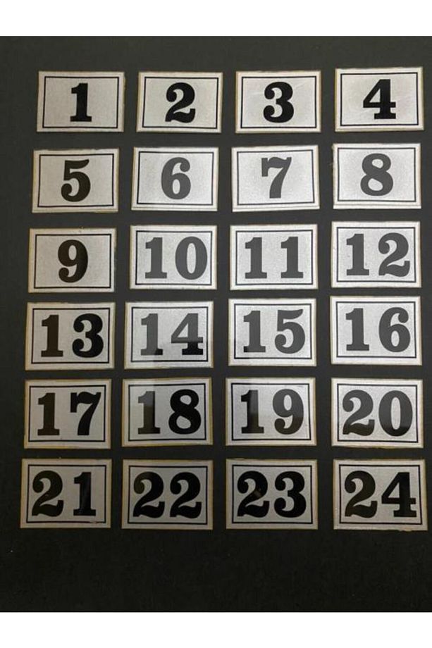 1 Den 24 E Kapı Numarası 3x3 cm - 1
