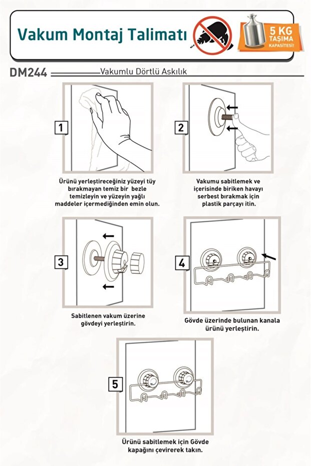 Vakumlu Dörtlü Askılık - 4
