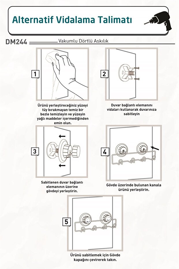 Vakumlu Dörtlü Askılık - 5