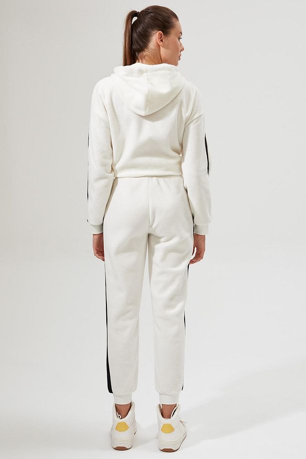 Şerit Detaylı Relax Fit Jogger Polar Eşofman Altı - 3