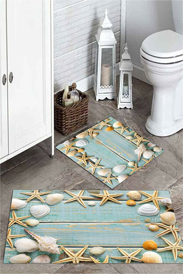 Starfish 2-Piece Bath Mat Set Mktpp-2051 60x100/50x60