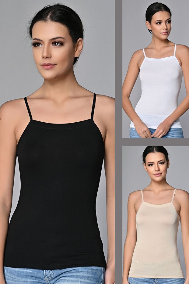 Viskon Kadın Atlet 3'lü - 1