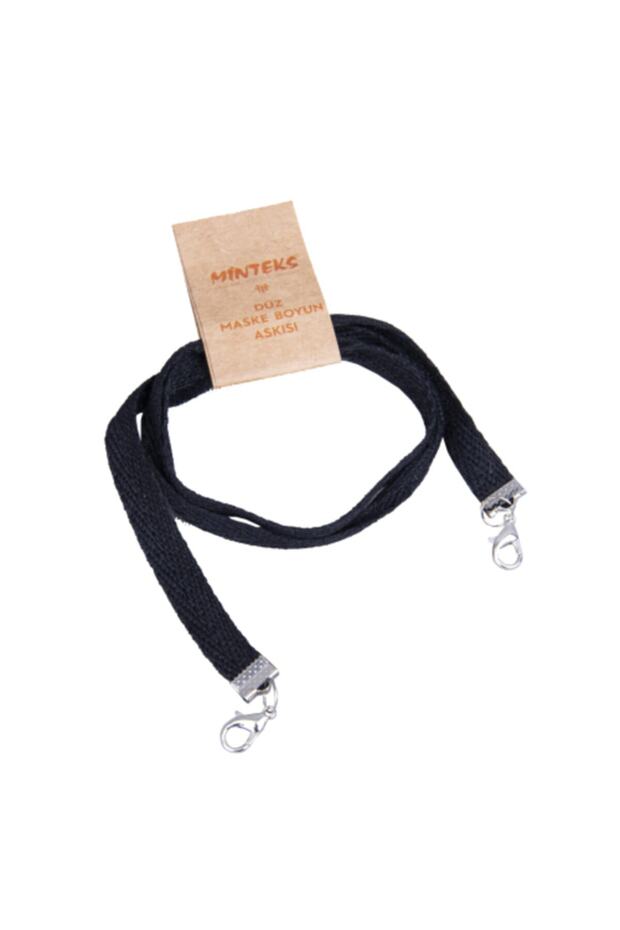 Maske Boyun Askısı Düz - Siyah - 4