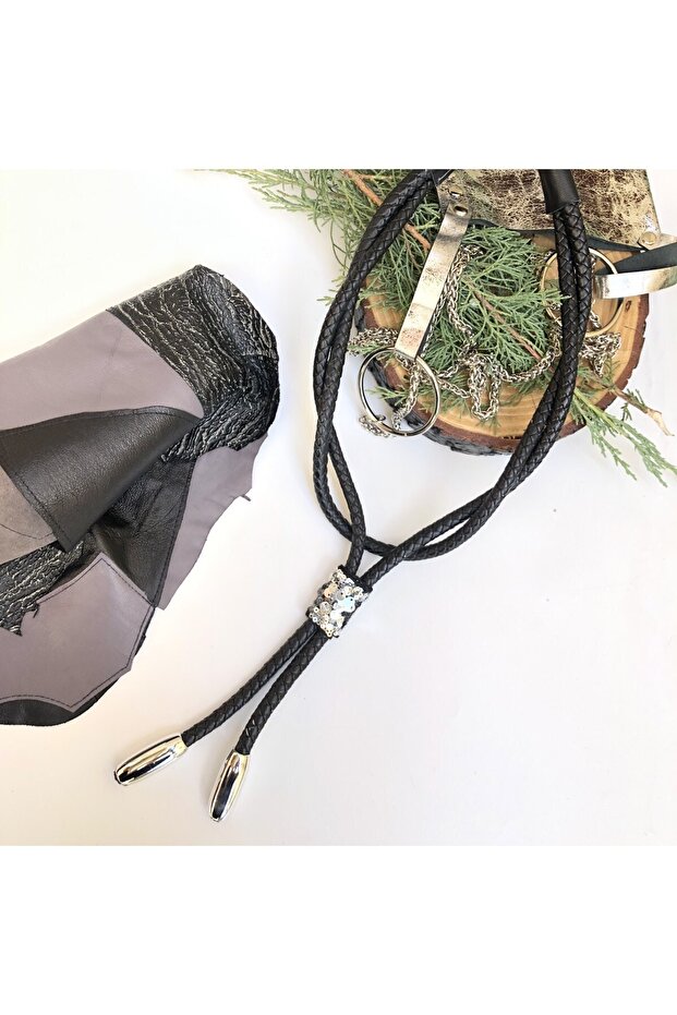 Siyah Deri Kolye - 1